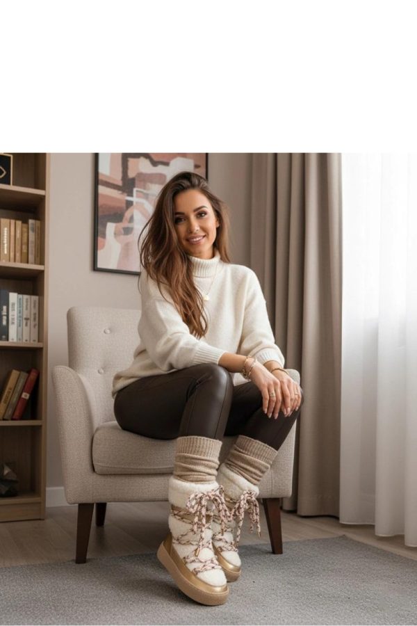Yellow Snow Boots in Women`s Ankle Boots & Booties with Fabric, Warmers, Footbed, Upper Height and Platform Height