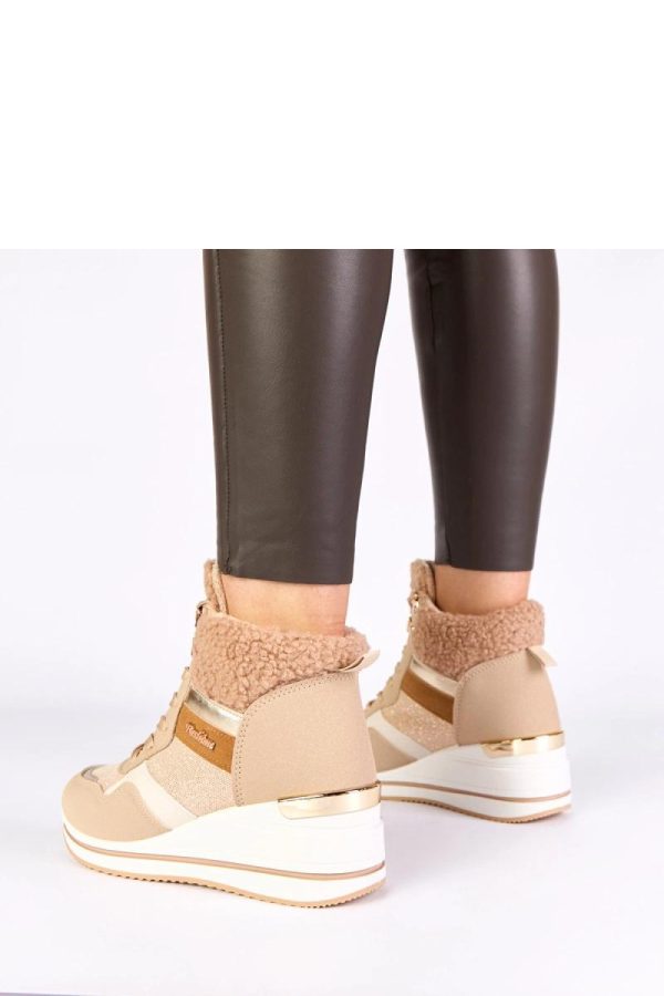 Beige Snow Boots....Fabric, Warmers, Footbed and Heel Height