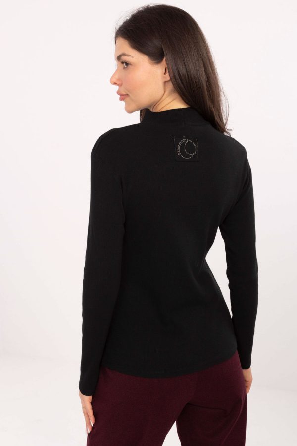 Black Blouse in Women`s Blouses, Tunics with Cotton and Spandex