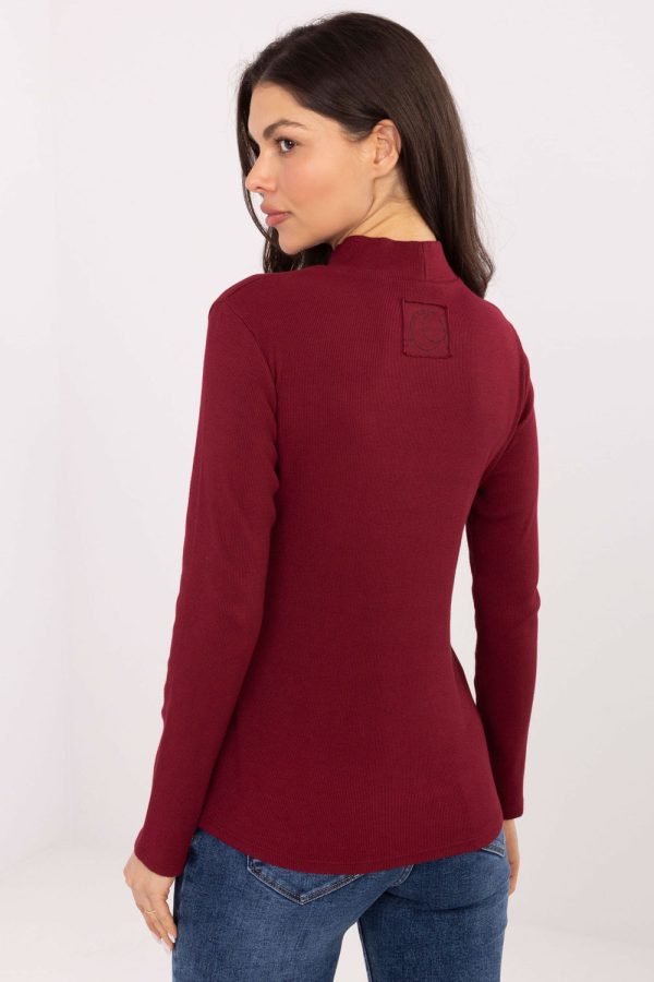 Red Blouse in Women`s Blouses, Tunics with Cotton and Spandex