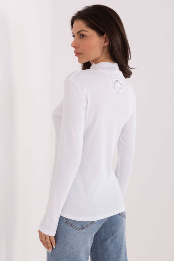 White Blouse in Women`s Blouses, Tunics with Cotton and Spandex
