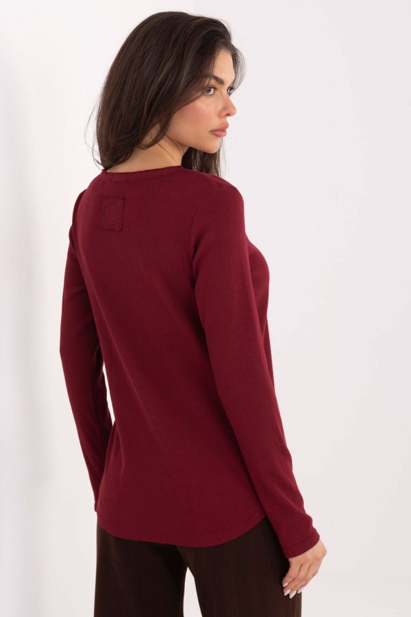 Red Blouse in Women`s Blouses, Tunics with Cotton and Spandex