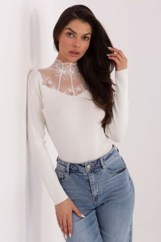 Beige Blouse in Women`s Blouses, Tunics with Polyester and Viscose