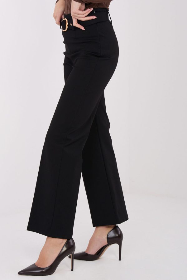 Black Women Trousers in Pants, Trousers, Shorts with Spandex, Nylon and Viscose