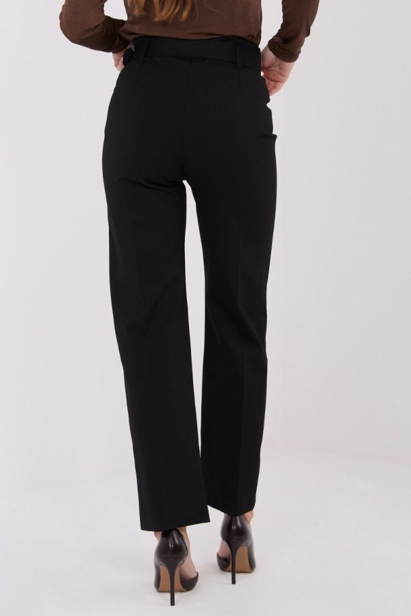 Black Women Trousers in Pants, Trousers, Shorts with Spandex, Nylon and Viscose