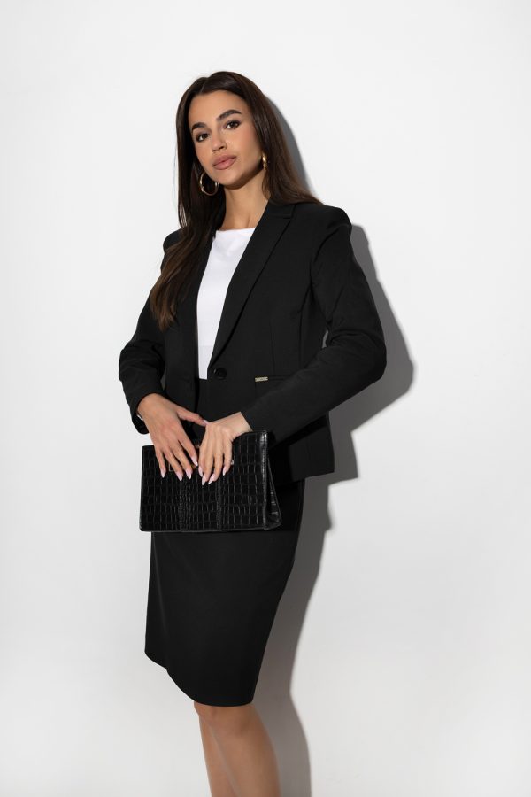Black Skirt in Skirts with Cotton, Spandex and Nylon