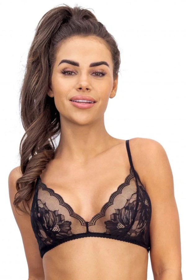 Black Soft in Soft Bras, Semi-Soft Bras with Spandex and Polyester