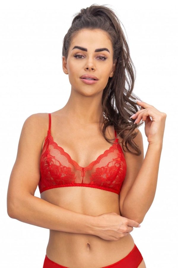 Red Soft in Soft Bras, Semi-Soft Bras with Spandex and Polyester