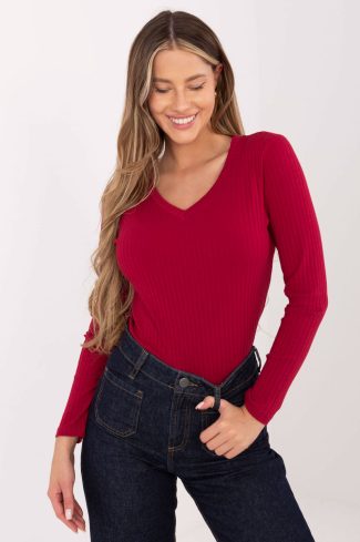 Red Blouse in Women`s Blouses, Tunics with Cotton and Spandex