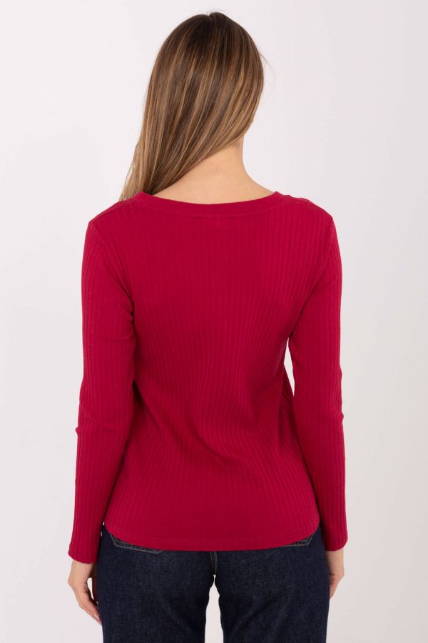 Red Blouse in Women`s Blouses, Tunics with Cotton and Spandex