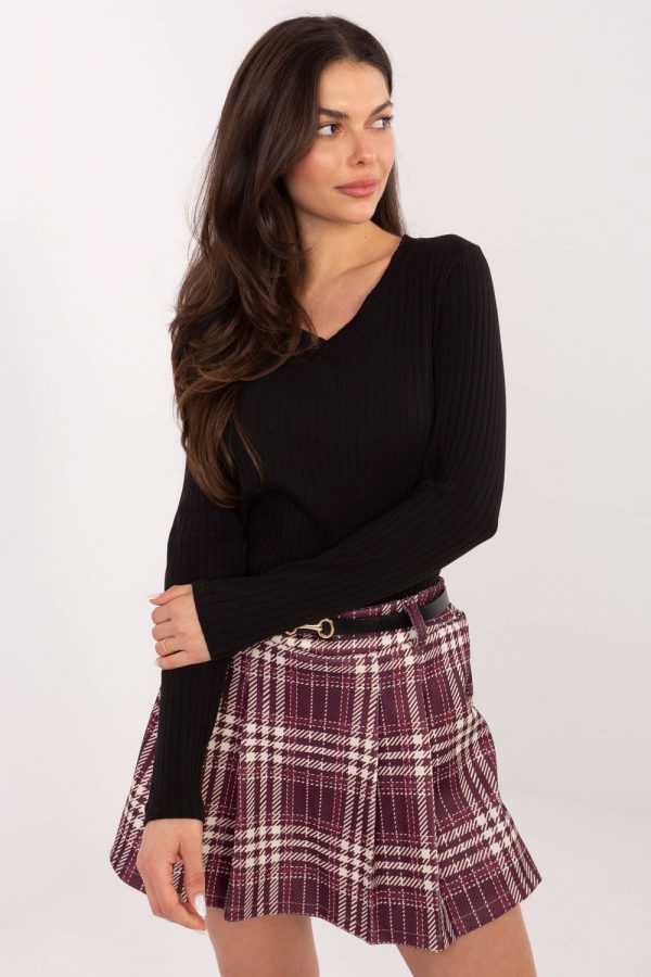 Black Blouse in Women`s Blouses, Tunics with Cotton and Spandex