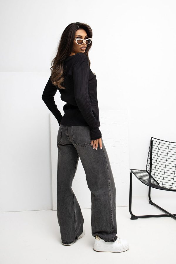 Black Blouse in Women`s Blouses, Tunics with Cotton and Spandex