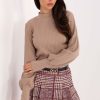 Beige Blouse in Women`s Blouses, Tunics with Cotton and Spandex