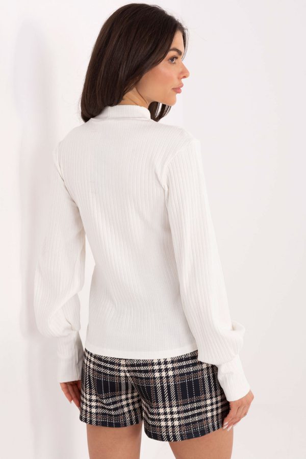 Beige Blouse in Women`s Blouses, Tunics with Cotton and Spandex