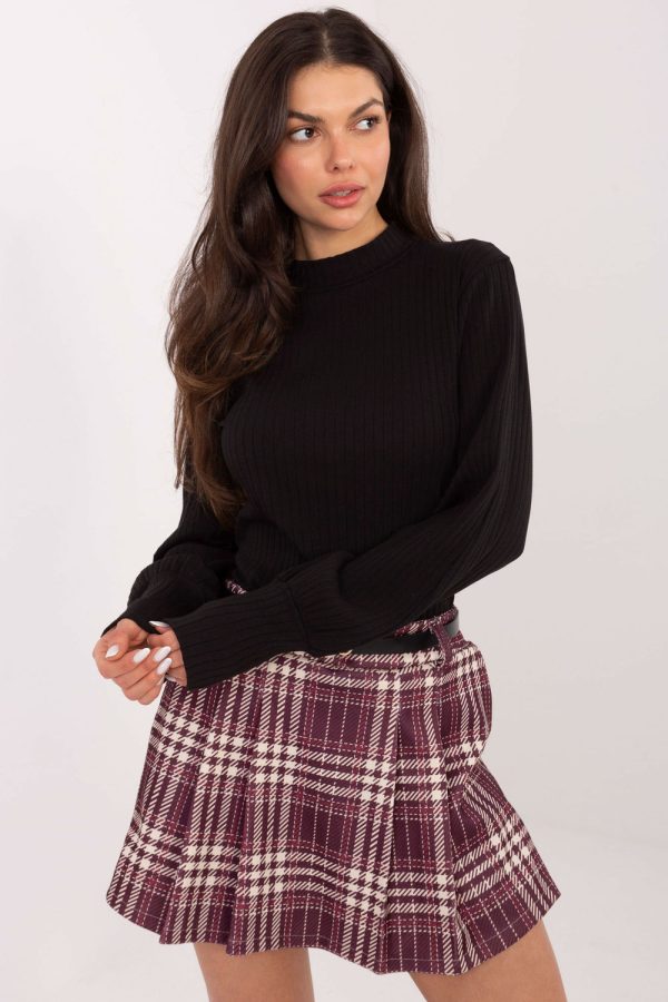 Black Blouse in Women`s Blouses, Tunics with Cotton and Spandex