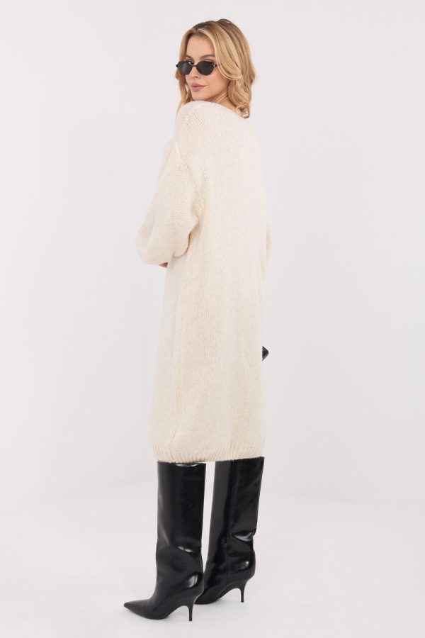 Beige Daydress in Day Dresses with Acrylic, Moher and Nylon