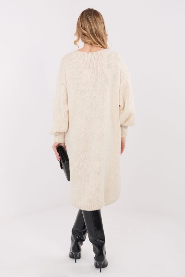 Beige Daydress in Day Dresses with Acrylic, Moher and Nylon