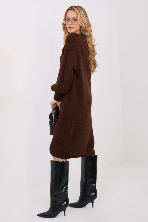 Brown Daydress in Day Dresses with Acrylic, Moher and Nylon