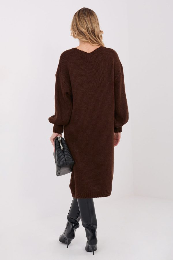 Brown Daydress in Day Dresses with Acrylic, Moher and Nylon