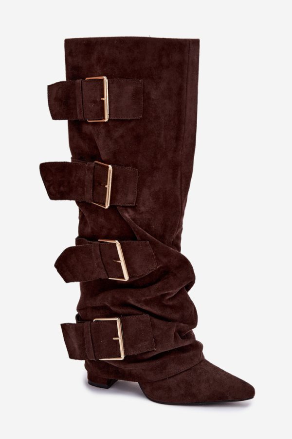 brown Heel boots model 221908 Step in style