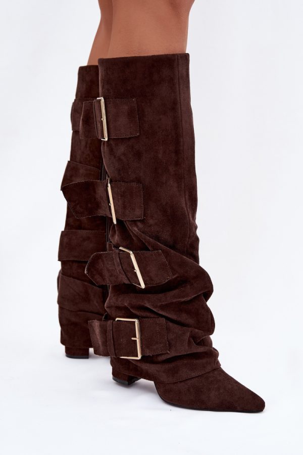 brown Heel boots model 221908 Step in style