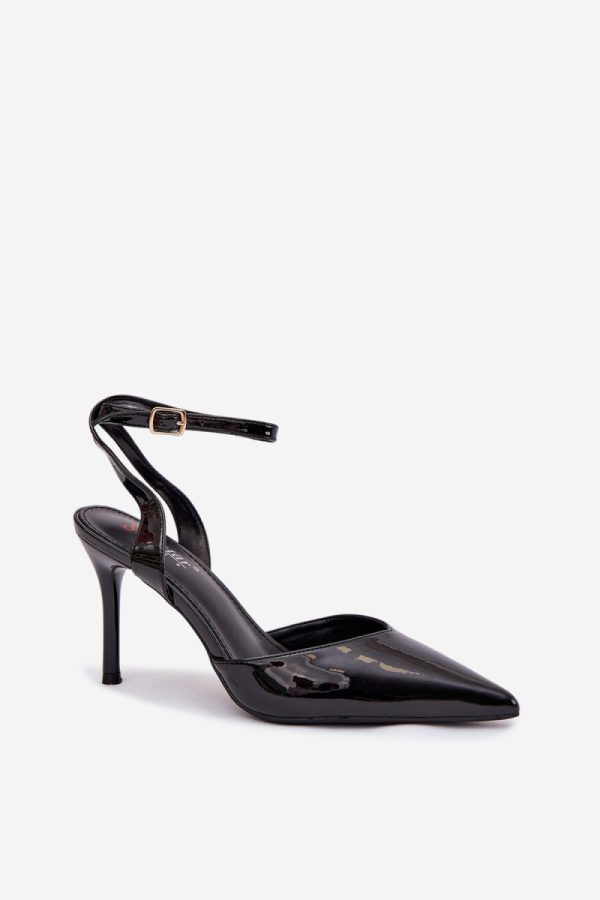 Black High Heels in High Heels with Fabric, Footbed and Heel Height