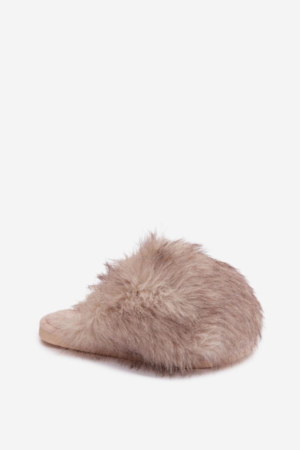 Beige Slippers in Slippers For Women with Fabric, Warmers, Footbed and Sole Height