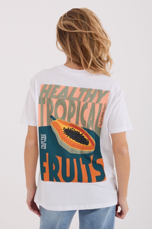 White T-shirt in Women`s Tops, T-shirts, Singlets with Cotton
