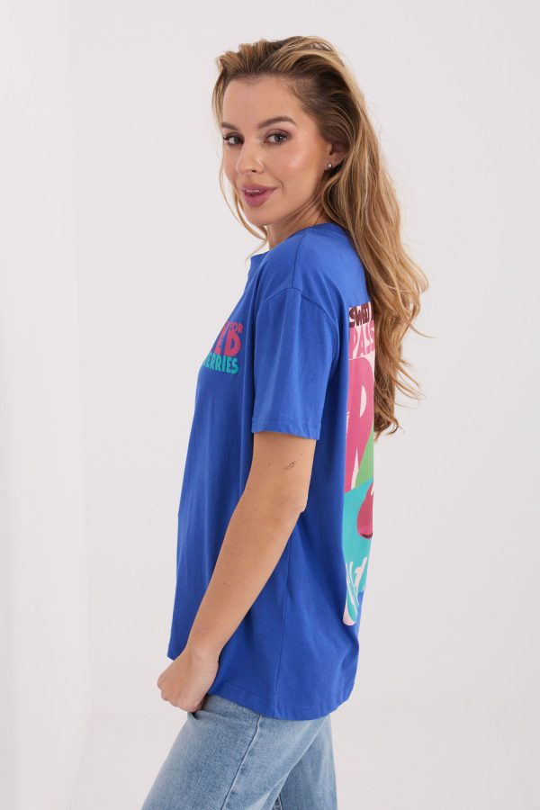 Blue T-shirt in Women`s Tops, T-shirts, Singlets with Cotton