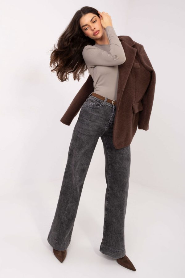 Beige Blouse in Women`s Blouses, Tunics with Spandex and Polyamide