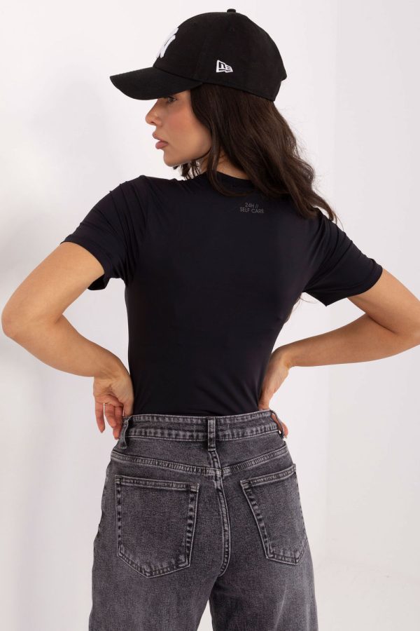 Black Blouse in Women`s Blouses, Tunics with Spandex and Polyamide