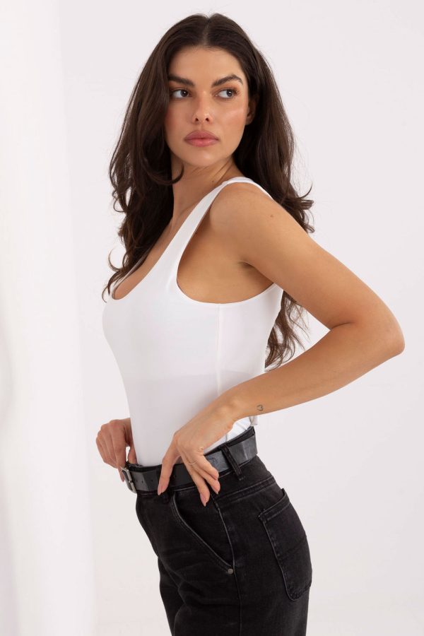 White Top in Undershirts / Tops with Spandex and Polyamide