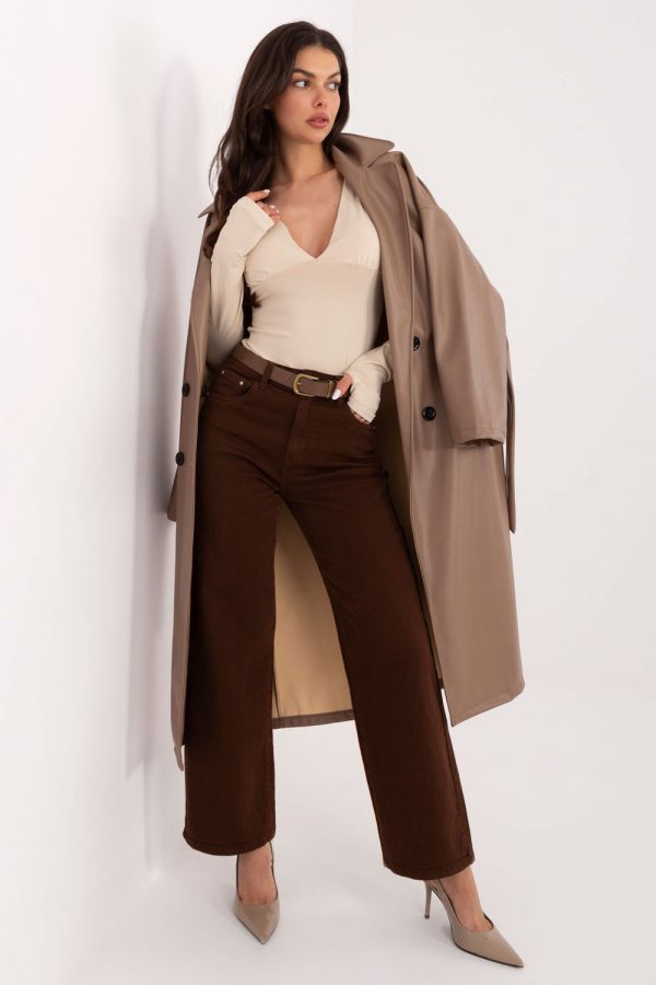 Brown Jeans in Pants, Trousers, Shorts with Cotton and Spandex