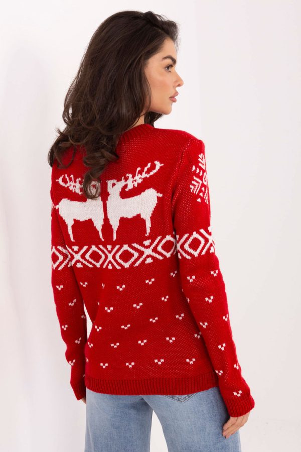 Red Jumper in Sweaters, Pullovers, Jumpers, Turtlenecks, Boleros, Shrugs with Acrylic