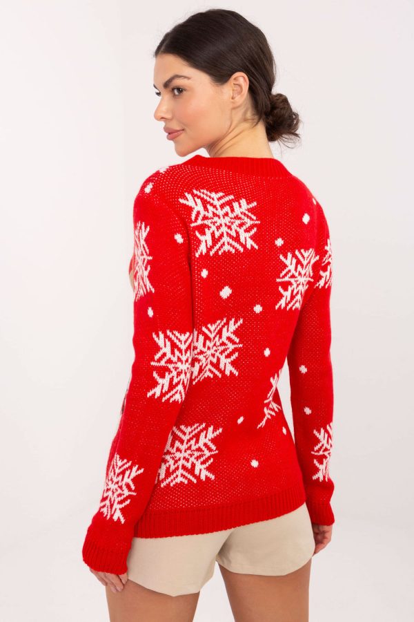 Red Jumper in Sweaters, Pullovers, Jumpers, Turtlenecks, Boleros, Shrugs with Acrylic
