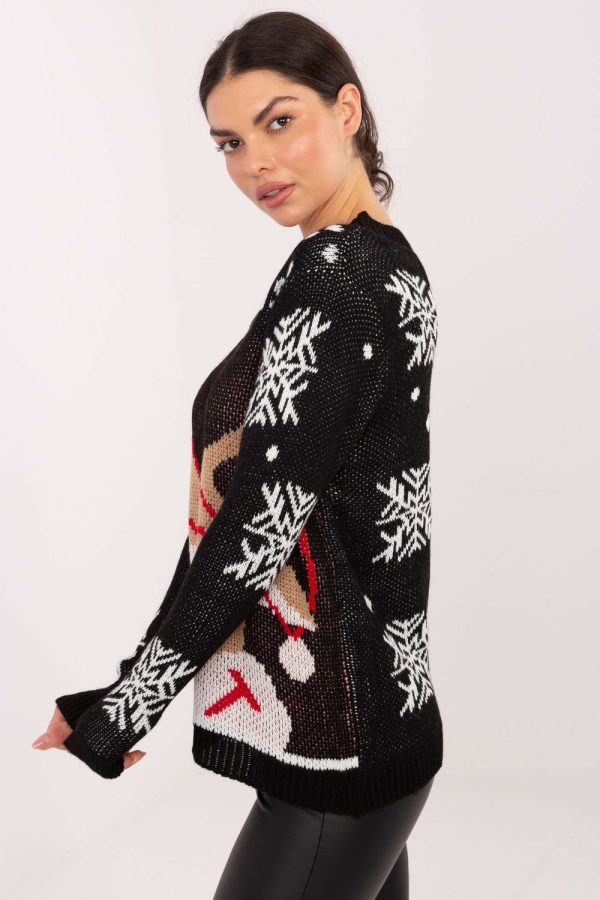 Black Jumper in Sweaters, Pullovers, Jumpers, Turtlenecks, Boleros, Shrugs with Acrylic