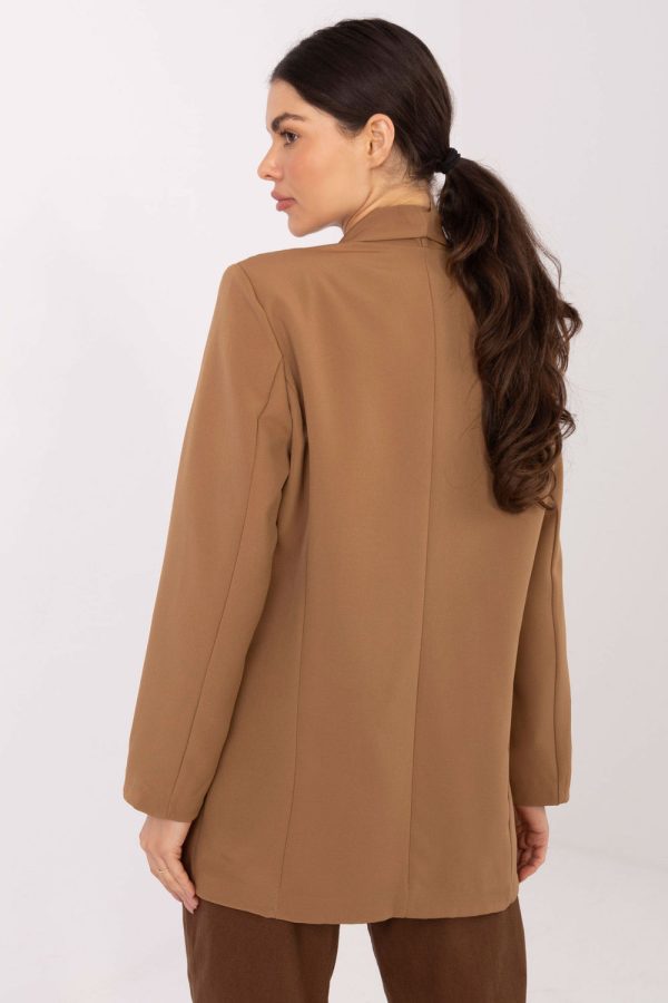 Brown Jacket in Jackets, Vests For Women with Polyester and Viscose