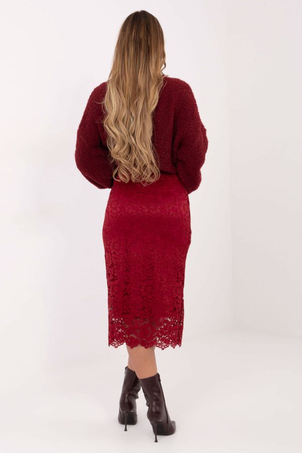 Red Skirt in Skirts with Polyester and Viscose