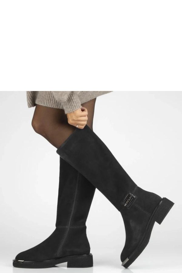 Grey Thigh-Hight Boots in Over The Knee High Boots, Thigh High Boots with Fabric, Footbed, Upper Height and Heel Height