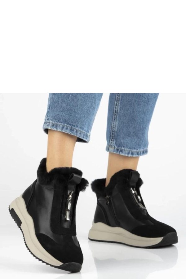 Black Platform Boots.Fabric, Footbed, Upper Height and Platform Height