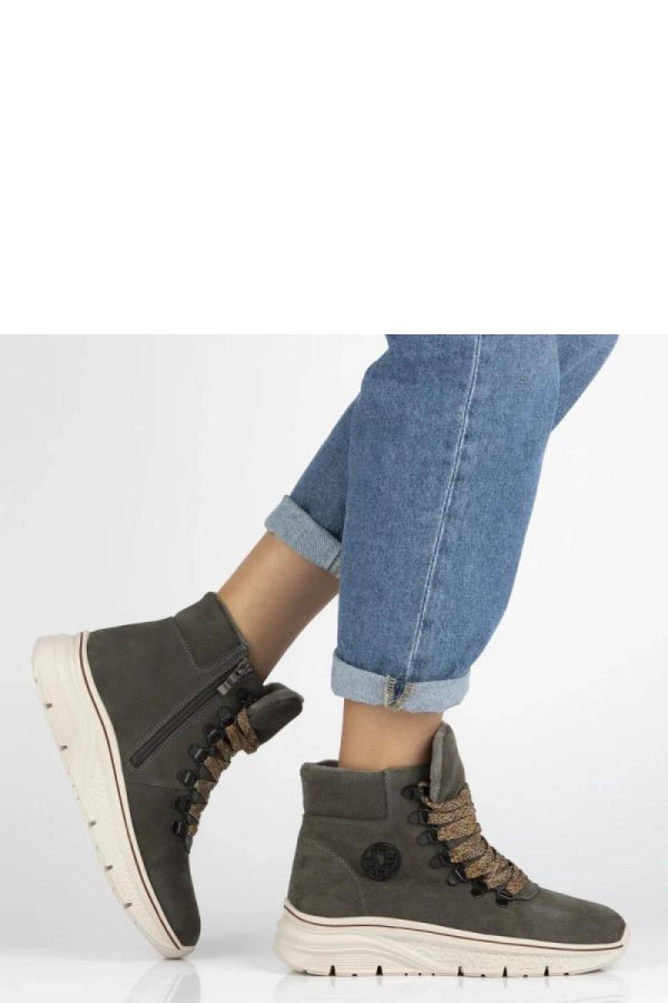 Grey Platform Boots..Fabric, Footbed, Upper Height and Platform Height