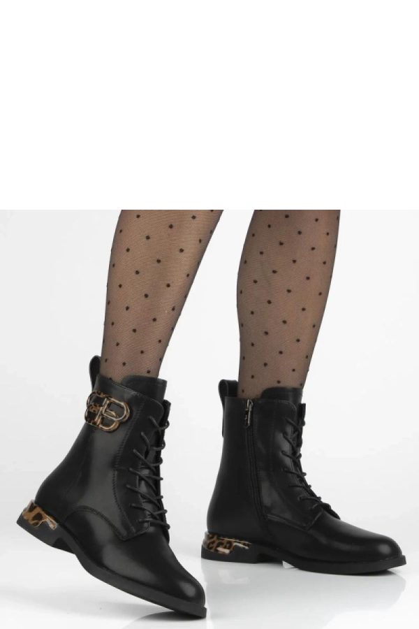 Black Boots in Women`s Ankle Boots & Booties with Fabric, Footbed, Upper Height and Heel Height