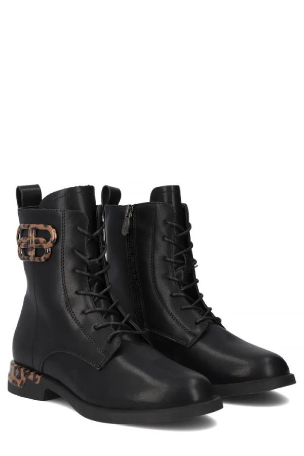 Black Boots in Women`s Ankle Boots & Booties with Fabric, Footbed, Upper Height and Heel Height