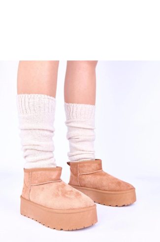 1105844 Brown Snow Boots in Women`s Ankle Boots & Booties with Fabric, Footbed and Platform Height