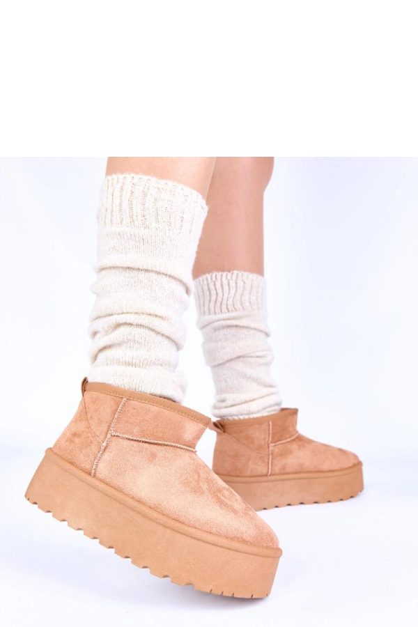 Brown Snow Boots in Women`s Ankle Boots & Booties with Fabric, Footbed and Platform Height