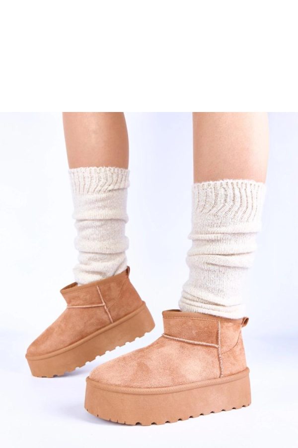Brown Snow Boots in Women`s Ankle Boots & Booties with Fabric, Footbed and Platform Height