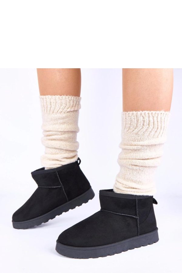 Black Snow Boots in Women`s Ankle Boots & Booties with Fabric, Footbed and Platform Height