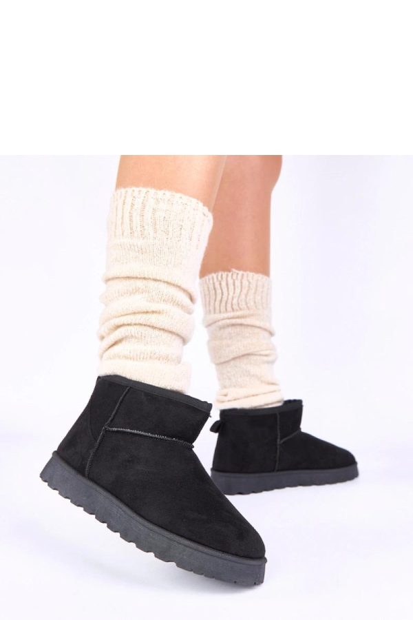 Black Snow Boots in Women`s Ankle Boots & Booties with Fabric, Footbed and Platform Height
