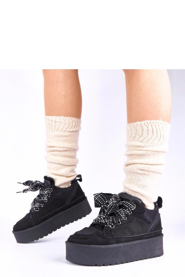Black Platform Sneakers....Fabric, Footbed and Platform Height