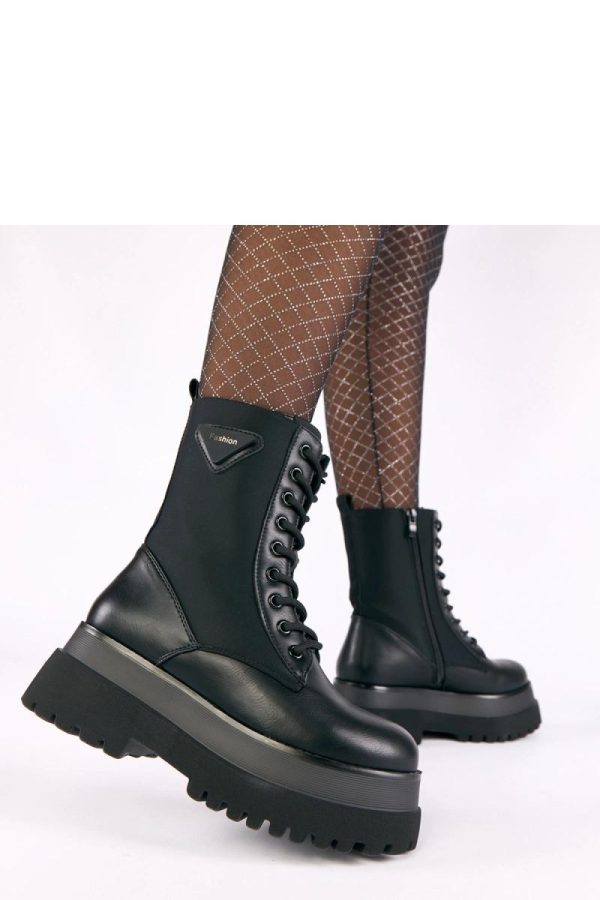 Black Platform Boots...Fabric, Footbed, Upper Height and Platform Height